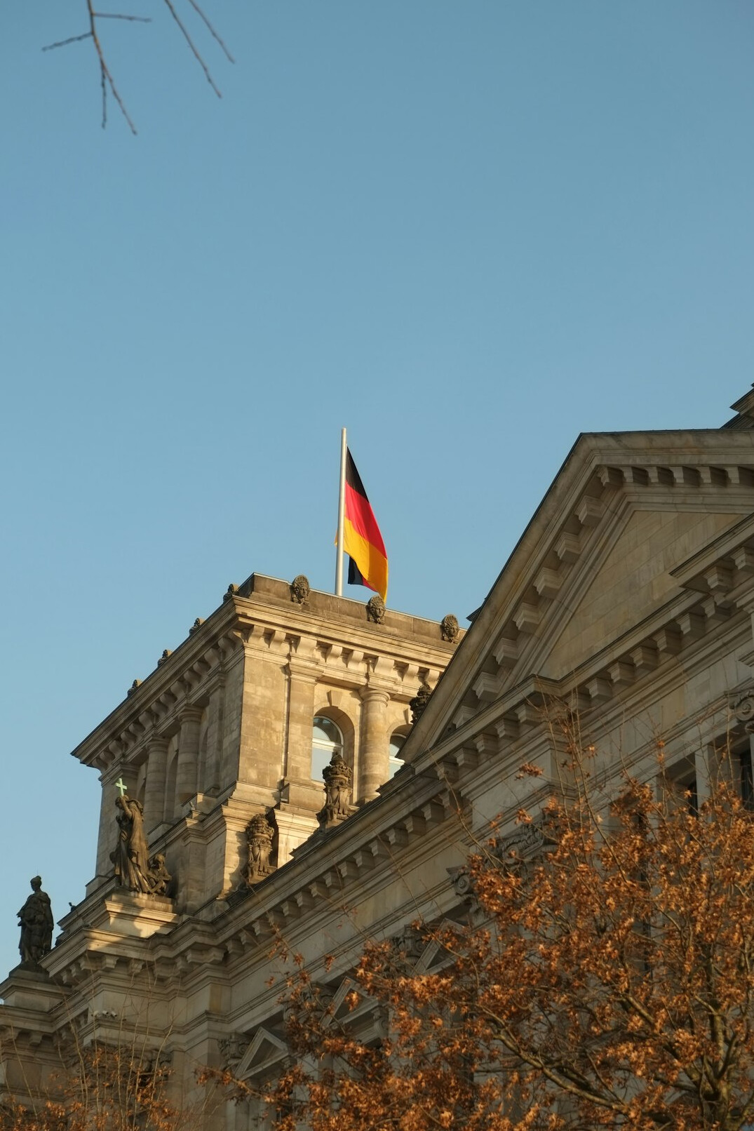 german flag and people