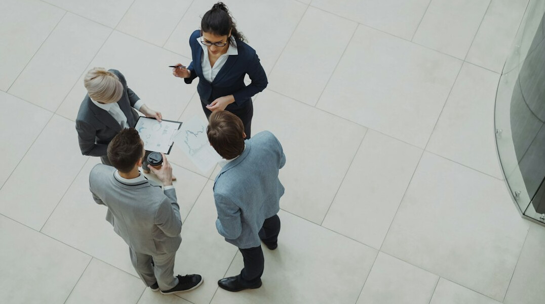 diverse group discussing in circle